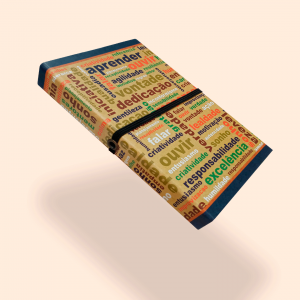 Bloco de Notas Cartonado com Fecho de Elástico Cartonado 10,5 x 16 cm    