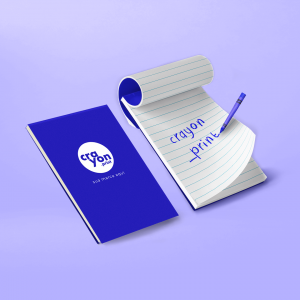 Bloco Personalizado com Folhas Brancas   1 Cor  Silk 