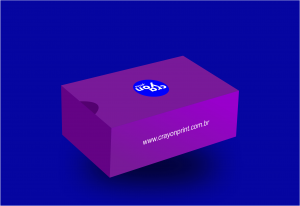 Embalagem Personalizada Retangular 9,8x16,8 Papel Cartão 9,8x16,8x5,2cm    