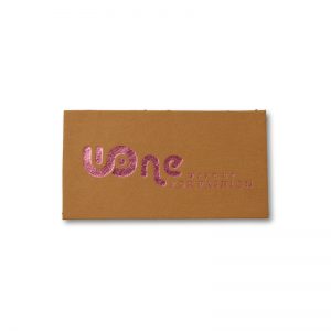 Etiqueta de Pu com Foil 1 Cor 2x4 PU Capadócia 2x4cm 1 Cor  Hot Stamping 