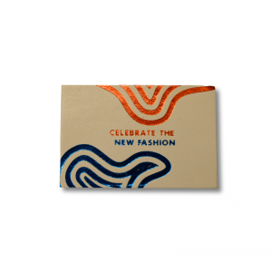 Etiqueta de Pu com Hot Stamping 2 Cores 4X5 PU Capadócia 4X5cm 2 cores  Hot Stamping 