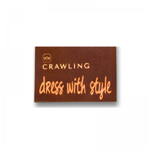 Etiqueta de Pu com Hot Stamping 2 Cores 5x7 PU Capadócia 5x7cm 2 cores  Hot Stamping 